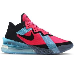 NIKE LeBron 18 Lows Sneakers Hot Pink Blue Black Fireberry Shoes Men 7.5 Women 9